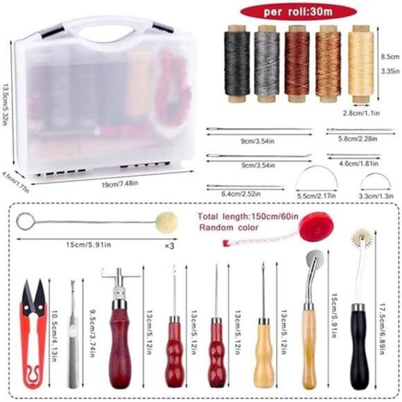 Leather Working Tools Leather Craft Kit Leather Sewing Tools - Picture 2 of 7